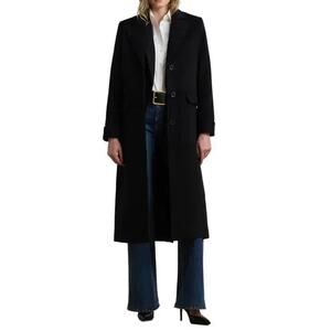 Ralph Lauren Classic Black Label Longline Wool Blend Maxi Reefer Coat Button 8